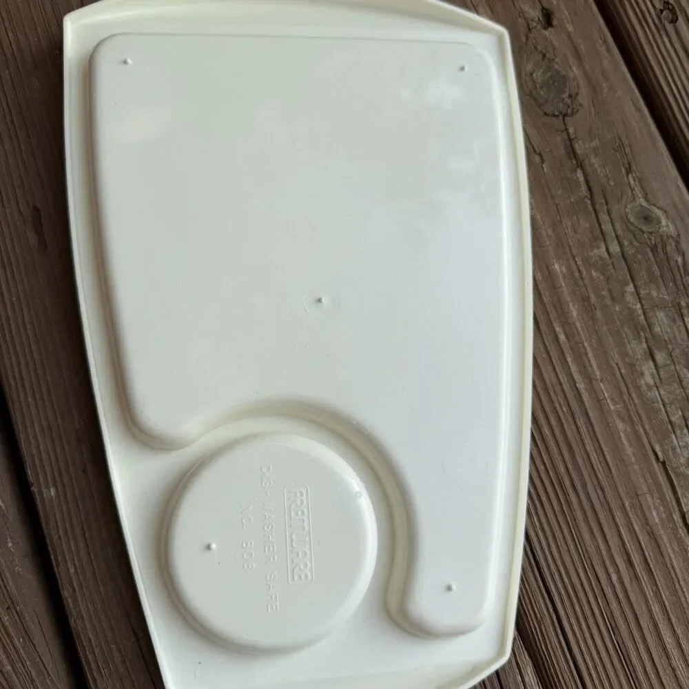 Vintage Fremware No 808 Melamine TV Dinner Snack Trays Set 4 Red White